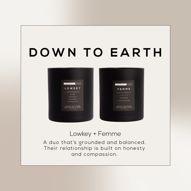 Lover Duo Candle Set Down to Earth Femme and Lowkey